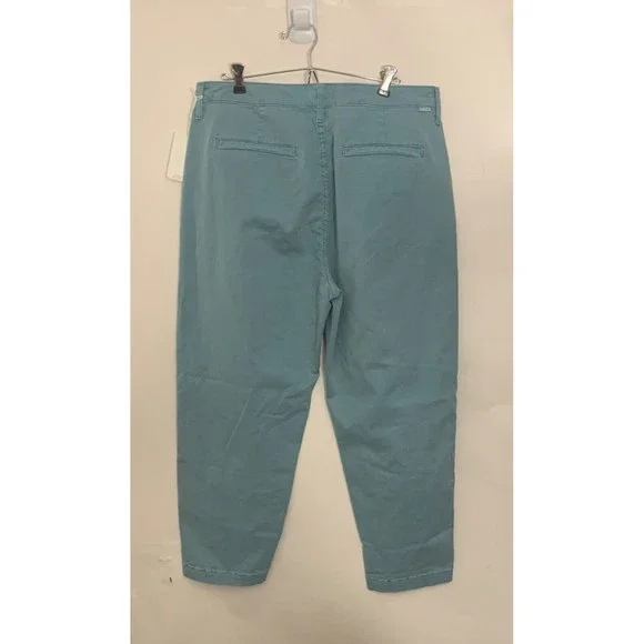 Mother The Catch All Prep Ankle Crop Womens 32 Nile Blue Pants Killing Time NWT